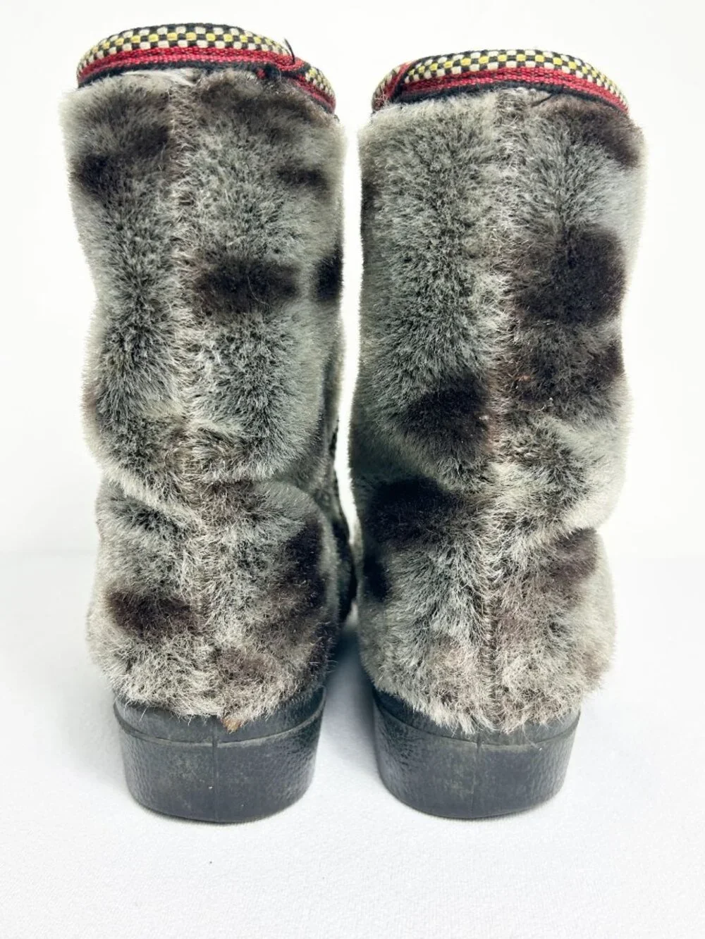 Vintage 70s Women's Dunham’s Eskipades Faux Fur Mukluk Après Ski Boots - Sz 8